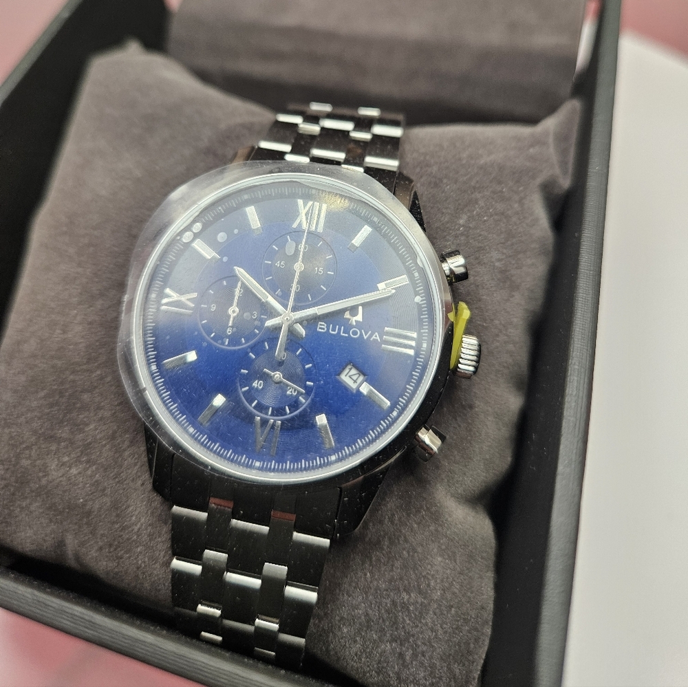 Bulova Classic Sutton Chronograph Stainless Steel Men's Quartz Watch, 41mm